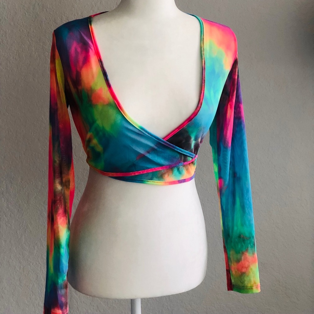 Multicolor Sexy Sheer Top